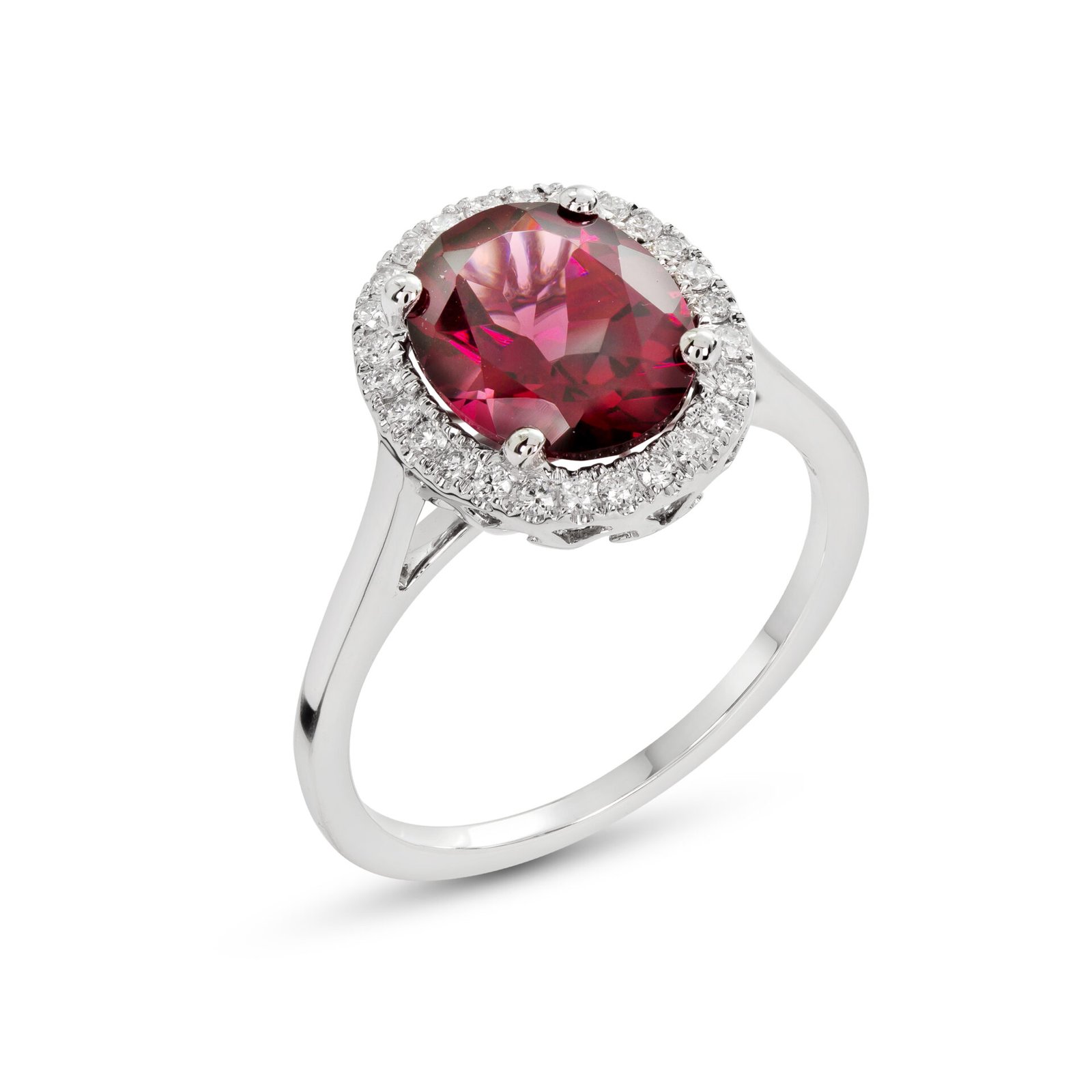 Ruby,Ring,With,Diamond,,,White,And,Red,Gemstone,Jewelry